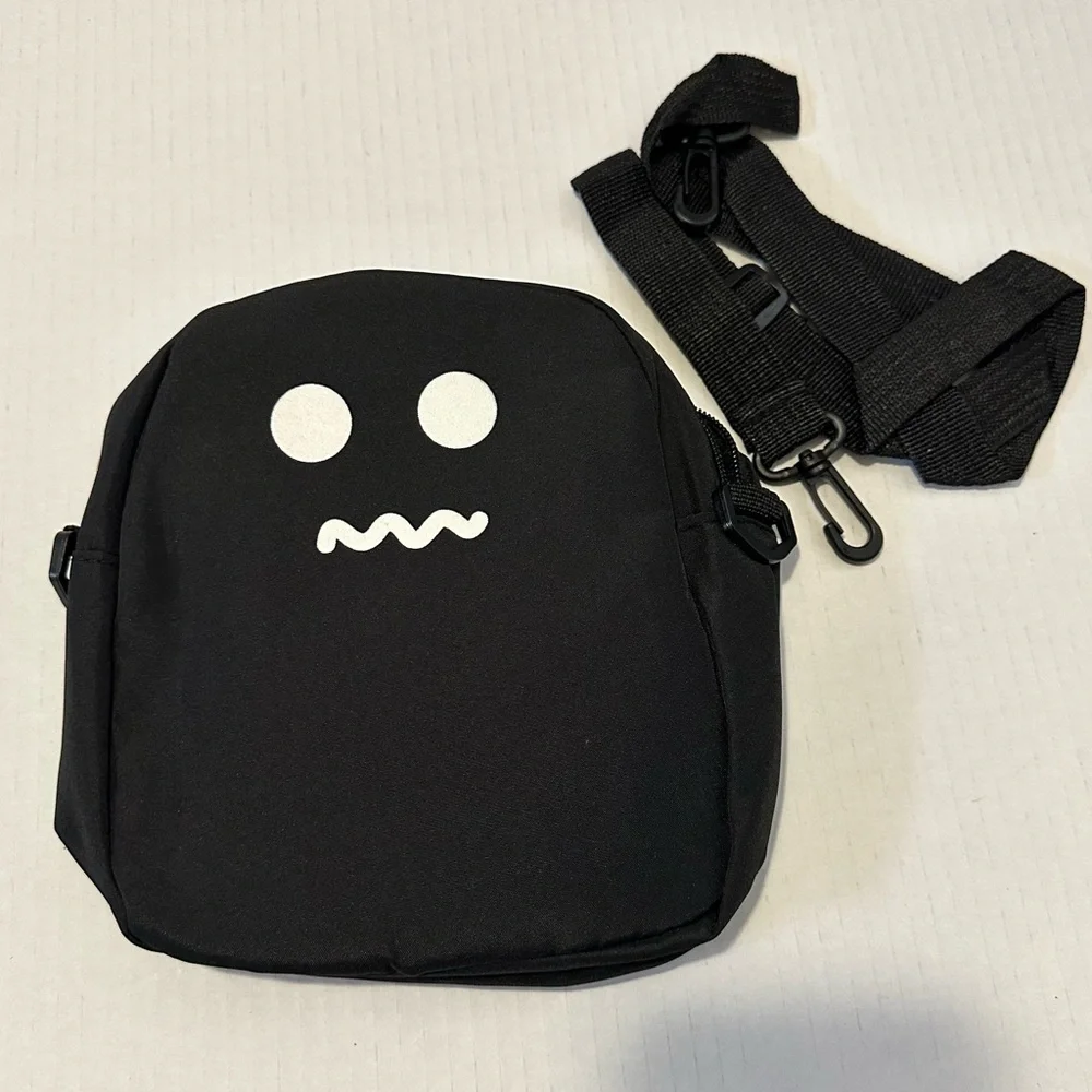 Cute Crossbody Unisex Black Travel Bag
